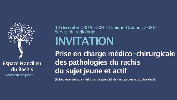 invitation reunion interdisciplinaire espace francilien du rachis chirurgien du rachis paris clinique oudinot